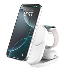 BELKIN 25w Qi2 3-IN-1 Foldable Charger, White simsiz zaryadka 1