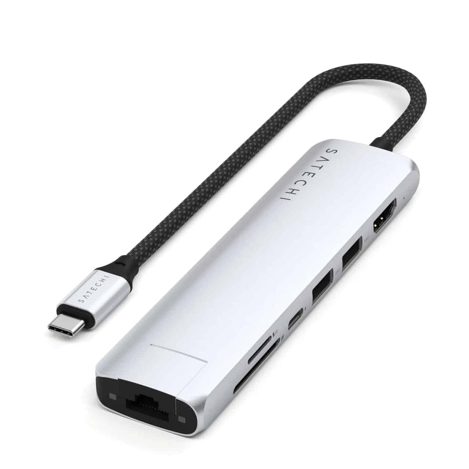 Адаптер USB Hub Satechi Slim 7 Multiport (Silver)