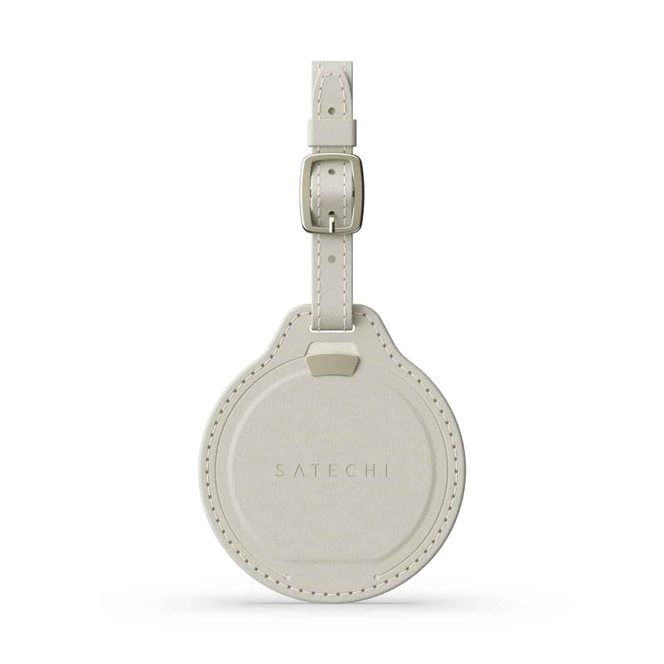 Breklo AirTag Satechi Vegan-Leather FindAll Luggage Tag (Sand) 1