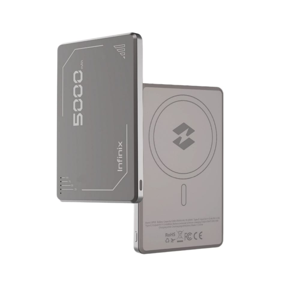 Tashqi akkumulyator Infinix Power Bank 20W Fast Charge 5000mAh Grey 1