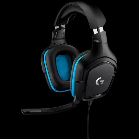 Simsiz naushniklar Logitech G432 Wired Gaming Headset 7.1 Leathereette Black Blue