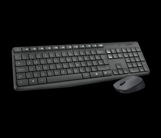 Беспроводная клавиатура и мышка Logitech Wireless Combo MK235 Black 1