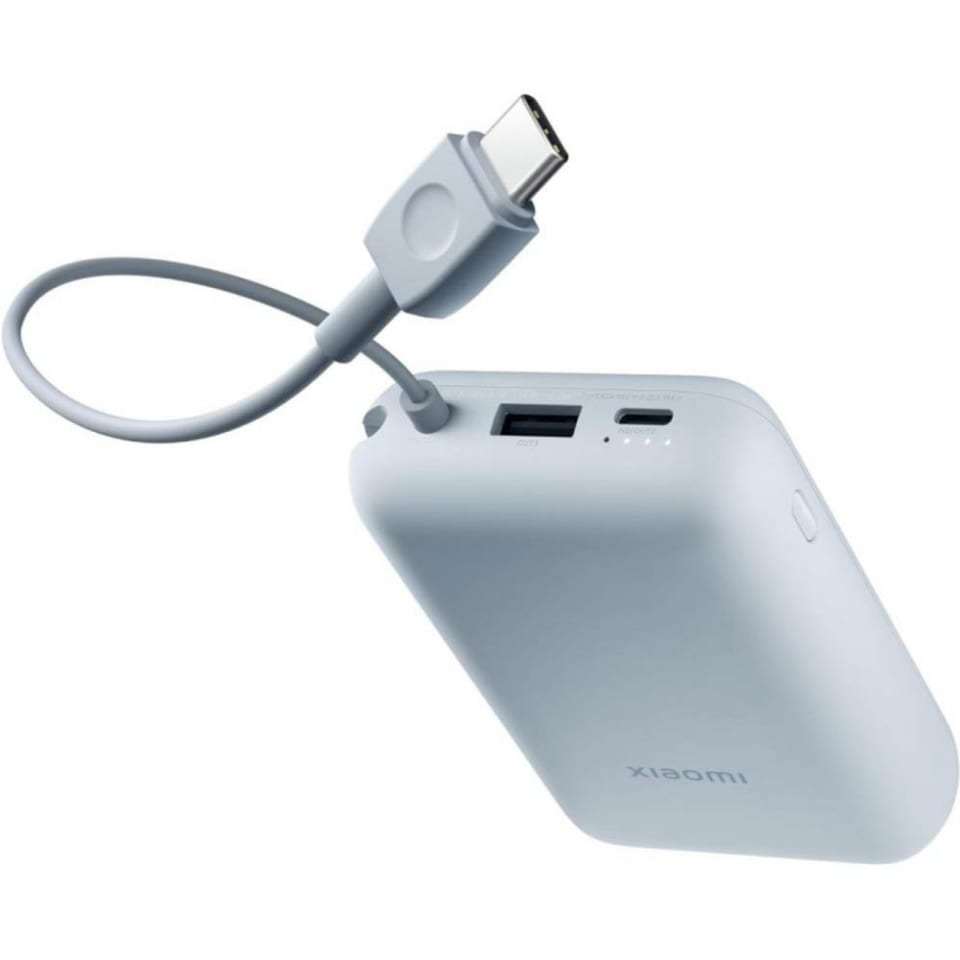 Tashqi batareya Xiaomi Power Bank 10000mAh (Integrated Cable) Ice Blue 1