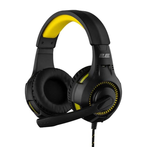 Garnitura oʻyin 2E GAMING HG300, mini-jack/dual 3.5mm, LED, 2m, qora
