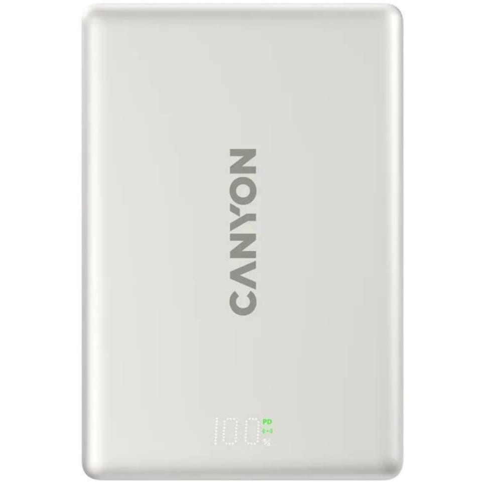 Tashqi akkumulyator CANYON magnetic power bank OnPower 511 PD20W 10000mAh Aluminium Star Grey 1