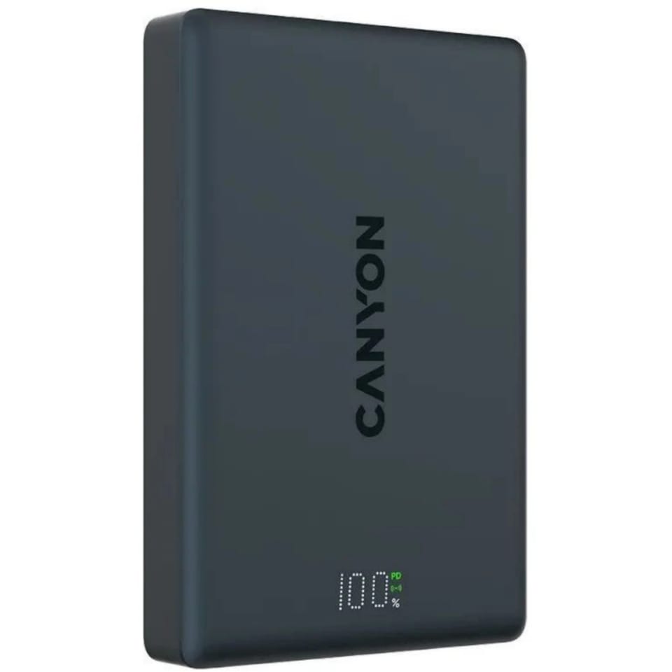 Tashqi akkumulyator CANYON magnetic power bank OnPower 511 PD20W 10000mAh Aluminium Interstellar Black 1