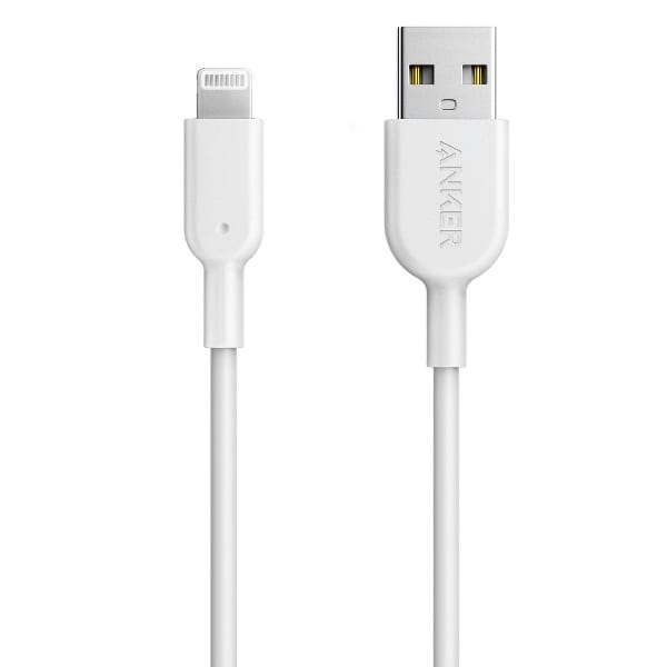USB kabel Anker Powerline II with lightning connector 3ft C89 White 1