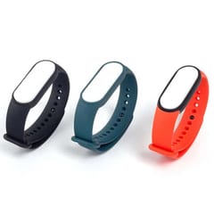 Ремешок Xiaomi Smart Band 6 Strap 3шт Черный/Оранжевый/Синий 1