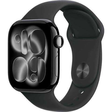 Smartsoatlar Apple Watch Series 11 GPS 42mm Jet Black Aluminium Case with Black Sport Band - S/M
