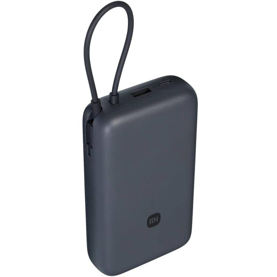 Tashqi akkumulyator Xiaomi Power Bank 20000 mAh (Integrated Cable) Dark gray